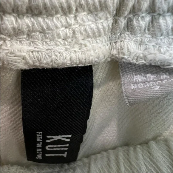 Kut From The Kloth Drawcord Cropped Pant Raw Hem Oversized Size S Boho Chic - Picture 3 of 8